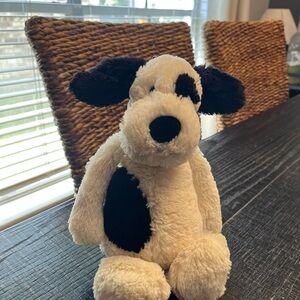 Jellycat Black and White Plush Dog